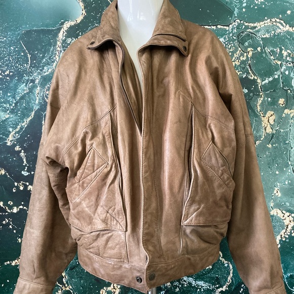 *HP* Hill&Archer, Vintage Bomber Leather Jacket, 44 - Picture 2 of 16